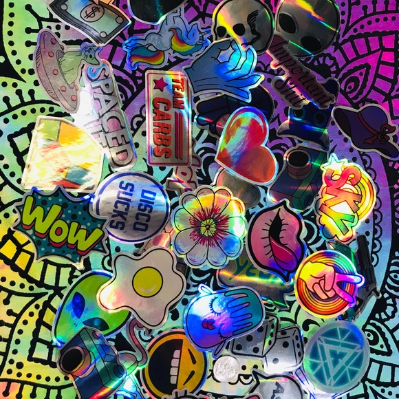 Disco Sucks Metallic Prismatic Reflective Single Decor Sticker - Picture 7 of 10